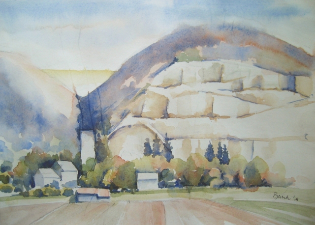 Merkle Quarry - watercolor, Hans Busch